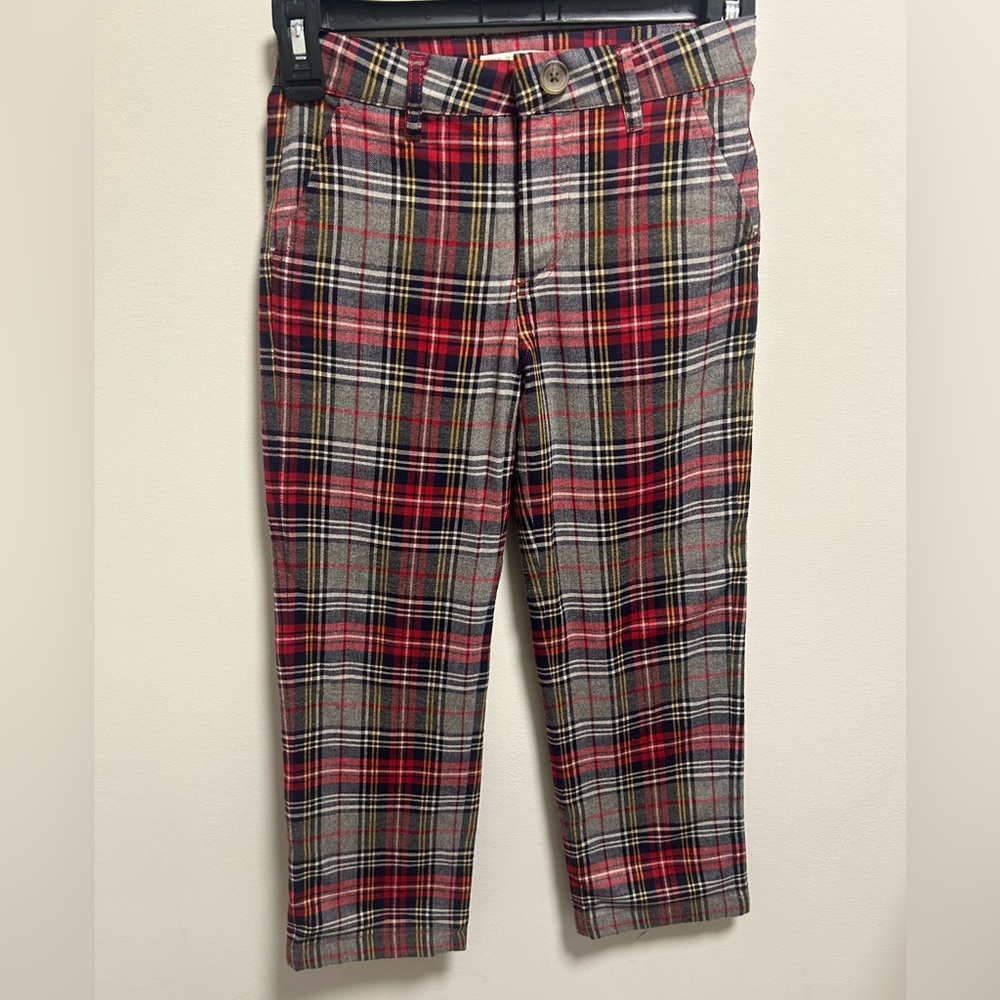 The Beaufort Bonnet Company Red Plaid Kids Pants